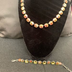 Bronze metallic necklace and Authentic Sabika.